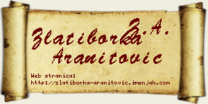Zlatiborka Aranitović vizit kartica
